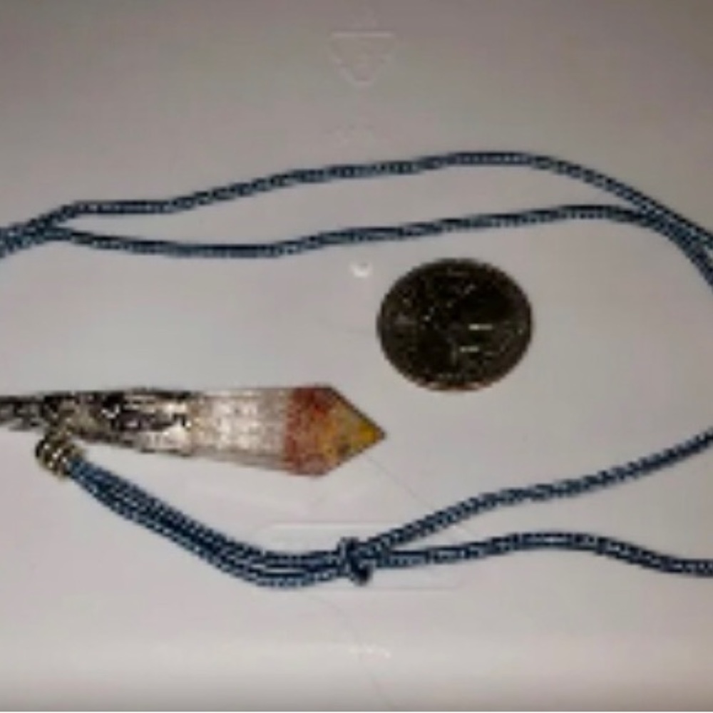 Fire quartz necklace